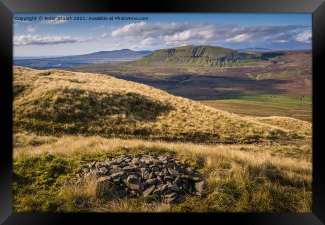 Pen-y-ghent from Fountains Fell on the Pennine Way  Framed Print by Peter Stuart