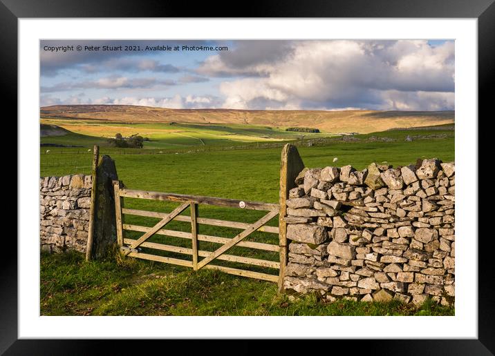 Fountains Fell from Malham Tarn Framed Mounted Print by Peter Stuart