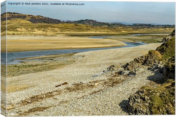 River Ogmore at Ogmore By Sea Glamorgan Heritage C Canvas Print by Nick Jenkins