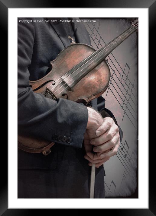 Violinist's Fingers Framed Mounted Print by Lynn Bolt