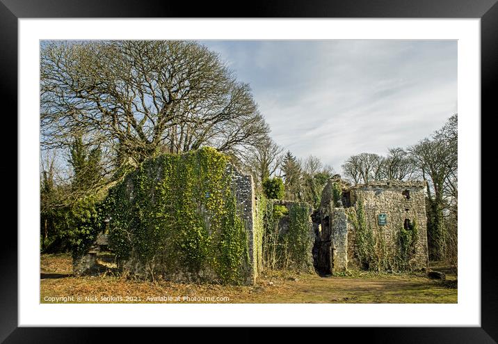 Candleston Castle Ruins Merthyr Mawr near Bridgend Framed Mounted Print by Nick Jenkins