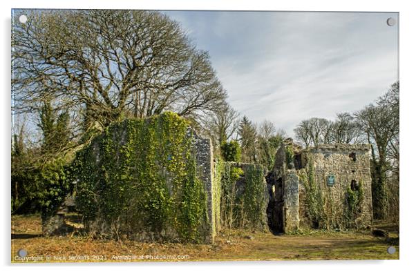 Candleston Castle Ruins Merthyr Mawr near Bridgend Acrylic by Nick Jenkins