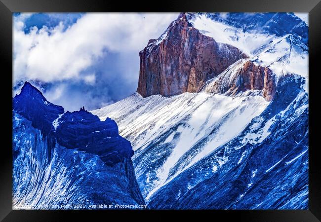 Brown Granite Cliff Torres del Paine Horns Area National Park Ch Framed Print by William Perry