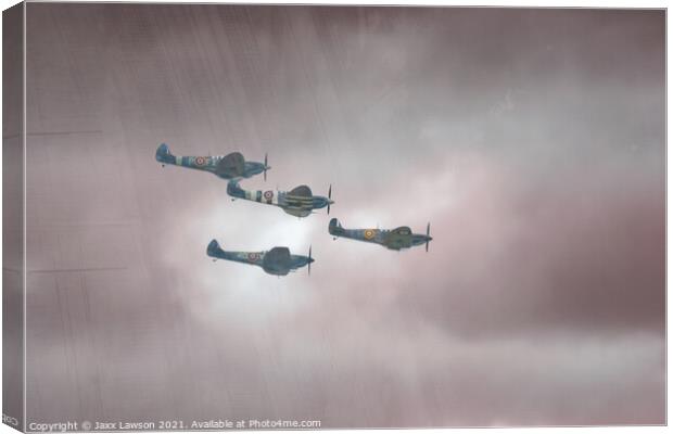 Spitfires in formation Canvas Print by Jaxx Lawson