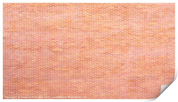 Background of bricks glued to the wall with cement, texture to c Print by Joaquin Corbalan