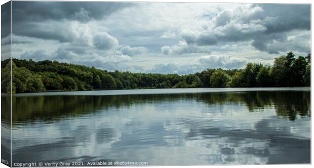 Lake Reflection Canvas Print by Verity Gray