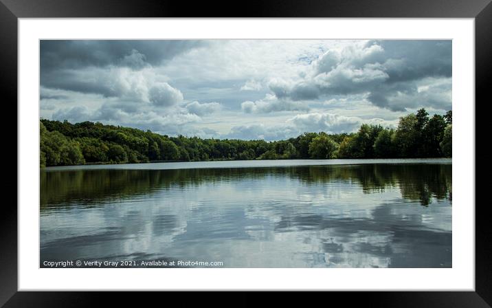 Lake Reflection Framed Mounted Print by Verity Gray