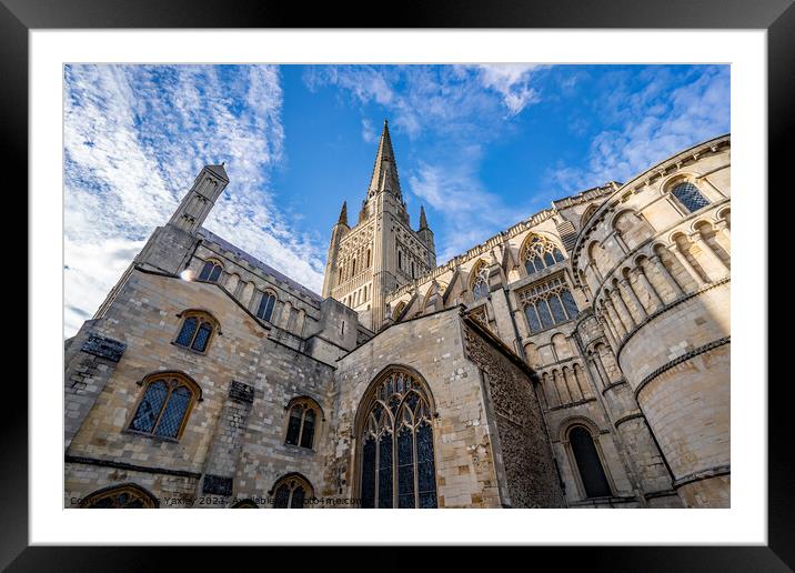 Norwich Cathedral, Norwich, Norfolk Framed Mounted Print by Chris Yaxley