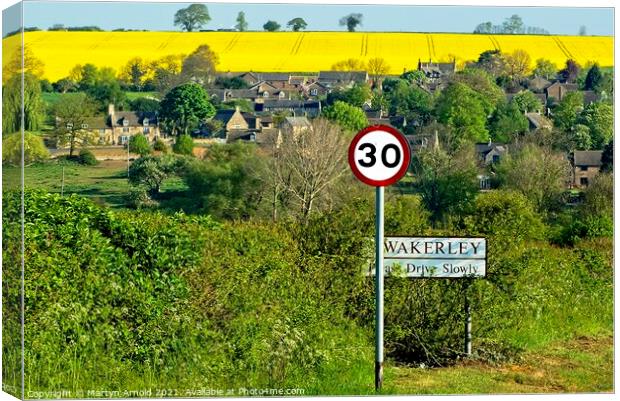 Wakerley Village Northamptonshire Canvas Print by Martyn Arnold
