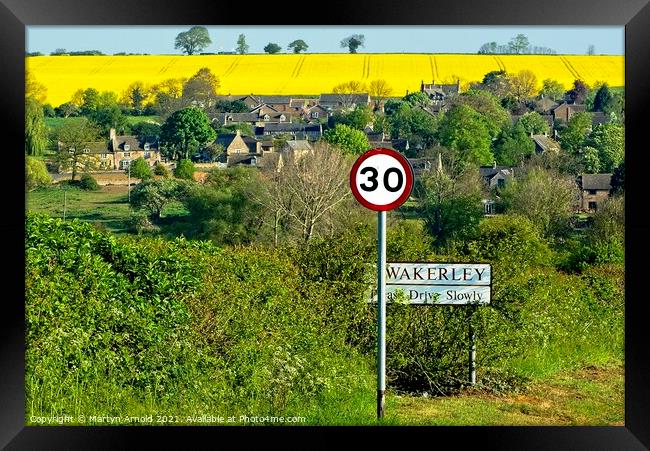 Wakerley Village Northamptonshire Framed Print by Martyn Arnold
