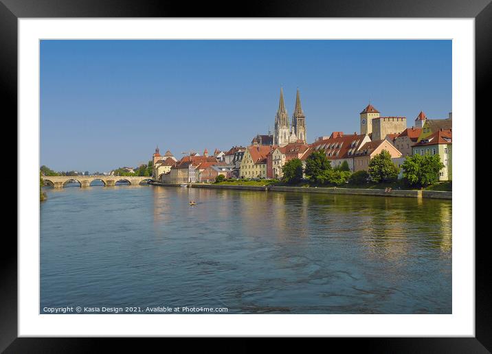 Enchanting Medieval Regensburg Framed Mounted Print by Kasia Design