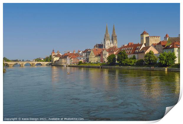 Enchanting Medieval Regensburg Print by Kasia Design