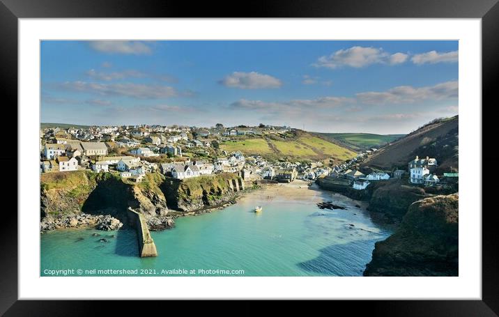 Port Isaac Harbour, Cornwall. Framed Mounted Print by Neil Mottershead