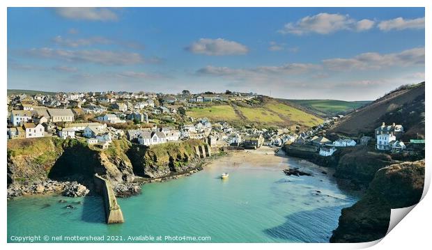 Port Isaac Harbour, Cornwall. Print by Neil Mottershead