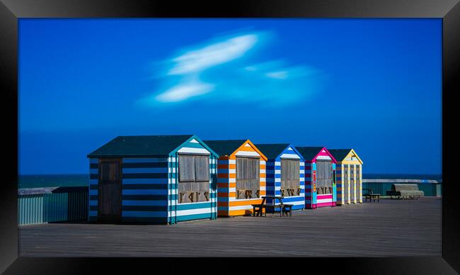 Beach Huts At Hastings Framed Print by Chris Lord