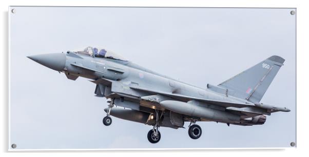 RAF Typhoon FGR.4 descends into RAF Fairford Acrylic by Jason Wells