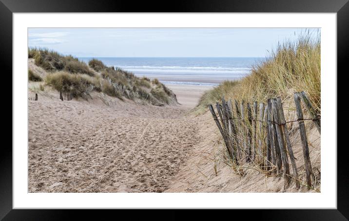 Formby beach thoroughfare Framed Mounted Print by Jason Wells
