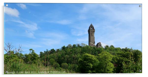 Wallace Monument, Stirling Acrylic by Colin Baird
