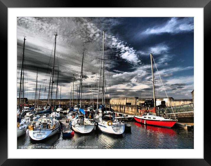 Findochty Pleasure Boats Moray Firth Scotland Framed Mounted Print by OBT imaging