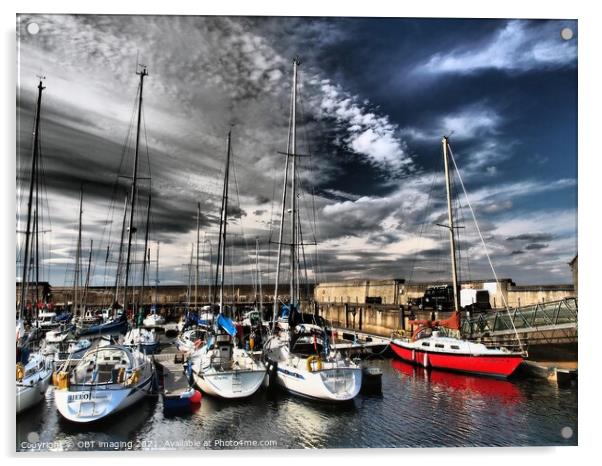 Findochty Pleasure Boats Moray Firth Scotland Acrylic by OBT imaging