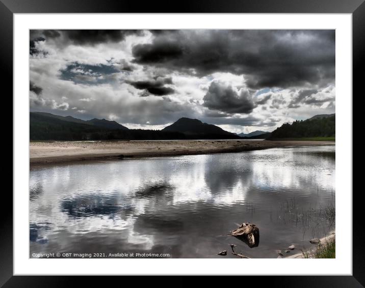 Loch Laggan Storm Rising Reflection Framed Mounted Print by OBT imaging