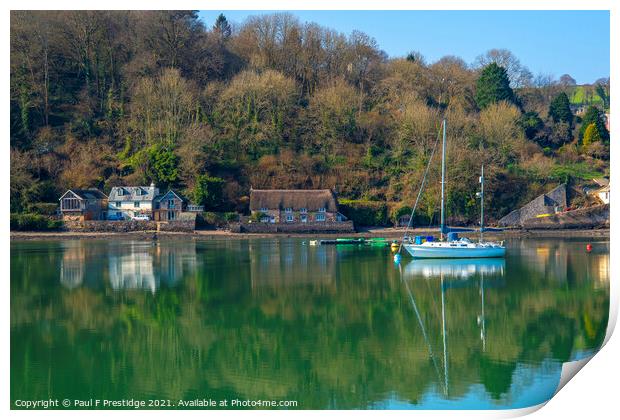 On the Banks of the River Dart Print by Paul F Prestidge