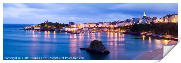 Tenby, Pembrokeshire, South Wales Print by Justin Foulkes