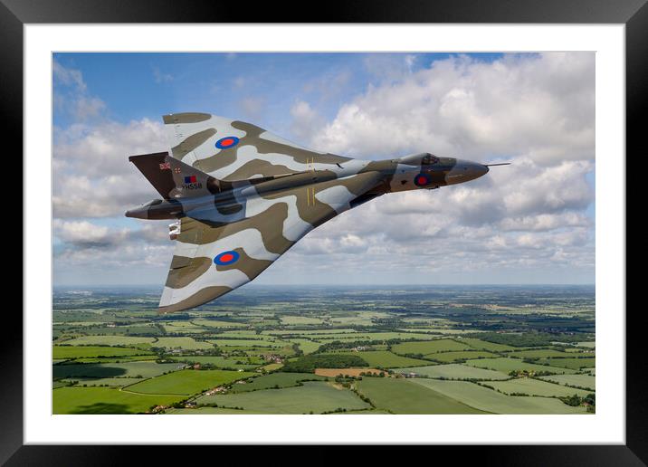 Vulcan Bomber Air To Air Framed Mounted Print by Oxon Images