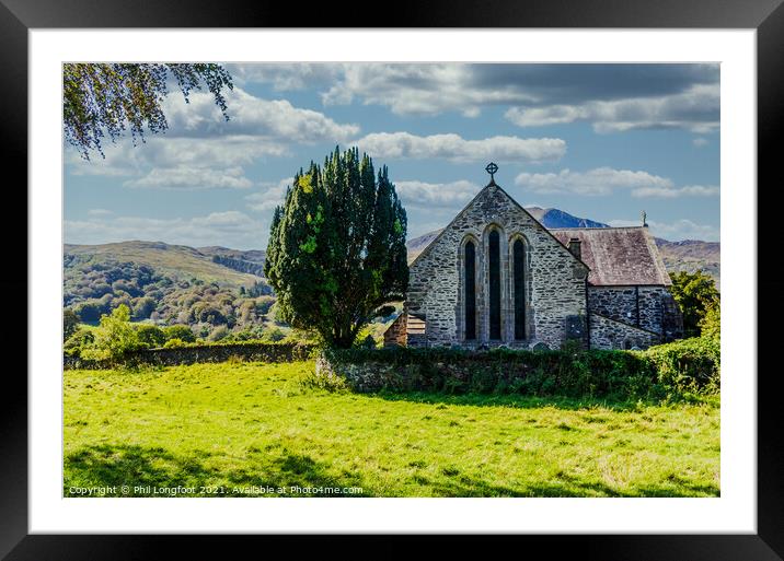 The Old Church Beddgelert Framed Mounted Print by Phil Longfoot