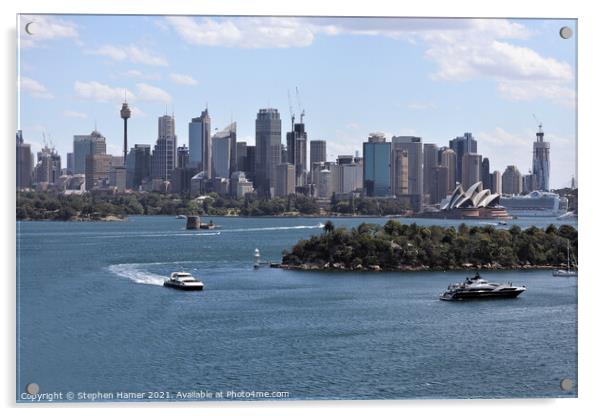 Sydney Cityscape Acrylic by Stephen Hamer