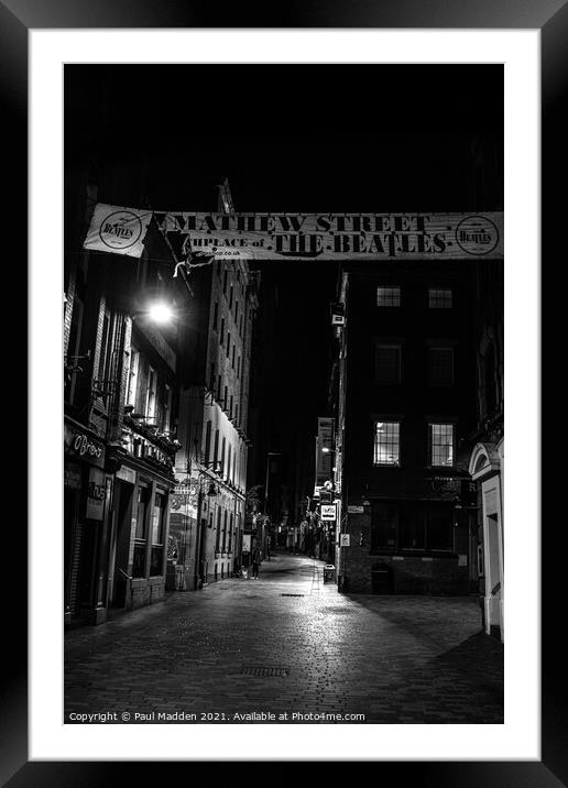 Liverpool Mathew Street Framed Mounted Print by Paul Madden