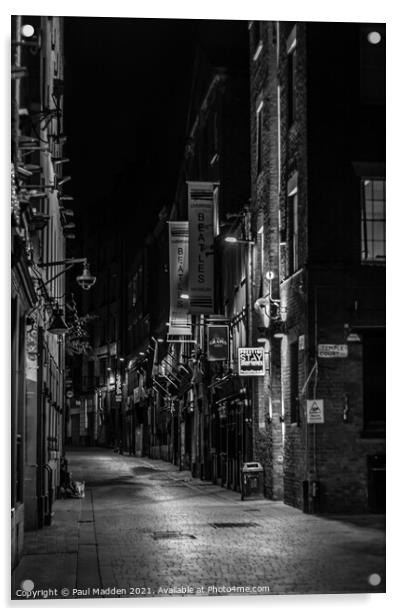 Mathew Street Liverpool Acrylic by Paul Madden