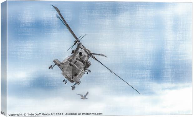 Helicopter of The Battle of Britain Memorial Fligh Canvas Print by Tylie Duff Photo Art