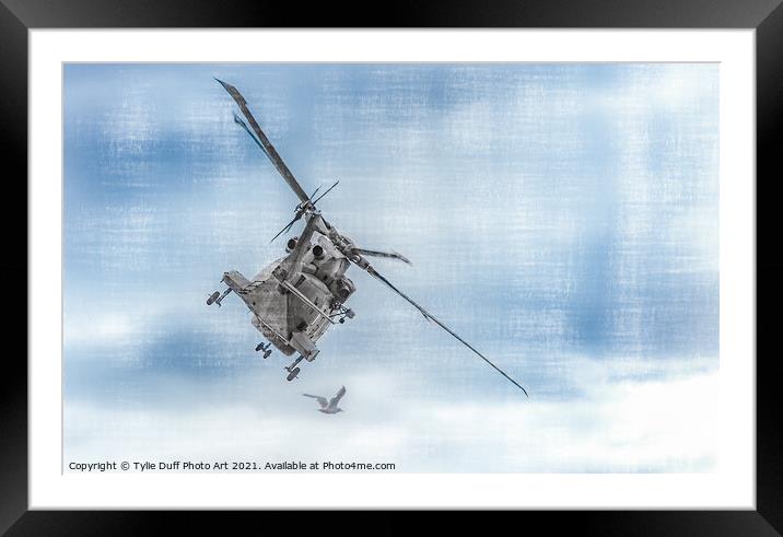 Helicopter of The Battle of Britain Memorial Fligh Framed Mounted Print by Tylie Duff Photo Art