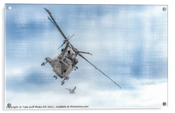 Helicopter of The Battle of Britain Memorial Fligh Acrylic by Tylie Duff Photo Art