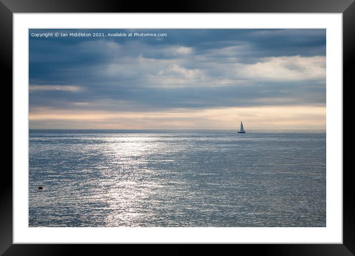 Sailing the silver sea. Framed Mounted Print by Ian Middleton