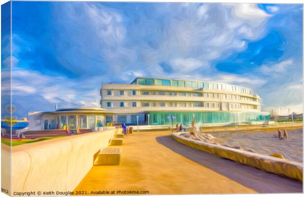 To the Midland Hotel, Morecambe Canvas Print by Keith Douglas