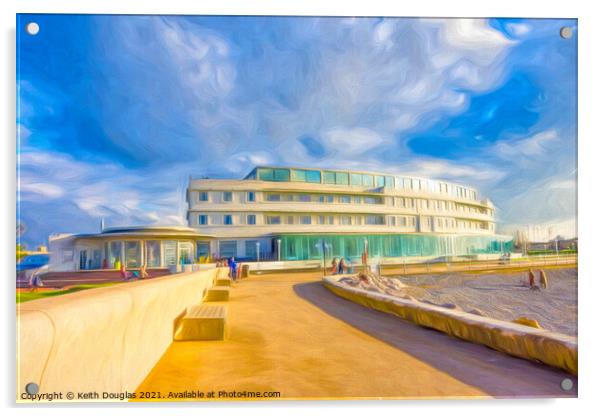 To the Midland Hotel, Morecambe Acrylic by Keith Douglas