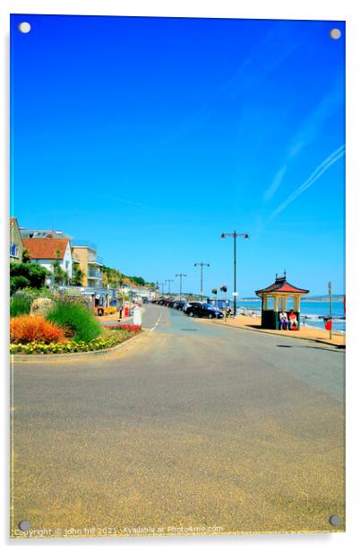 Esplanade at Shanklin. Acrylic by john hill