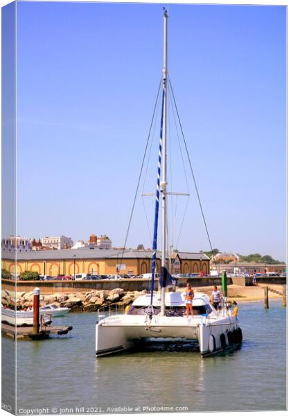 Catamaran, Ryde, Isle of Wight. Canvas Print by john hill