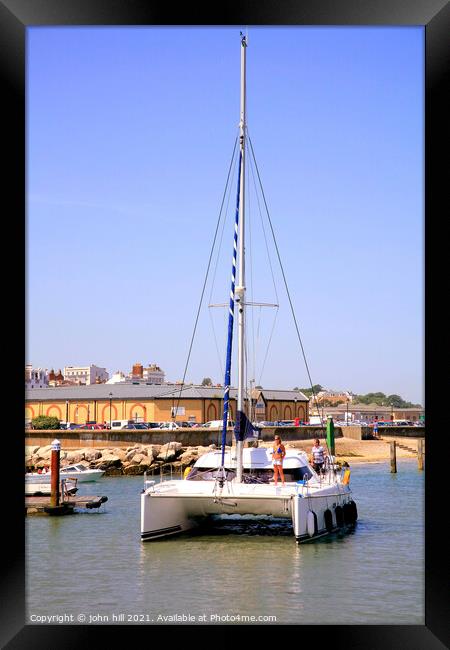 Catamaran, Ryde, Isle of Wight. Framed Print by john hill