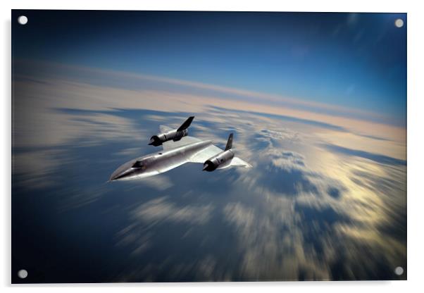 SR-71 Mach 3 Acrylic by J Biggadike