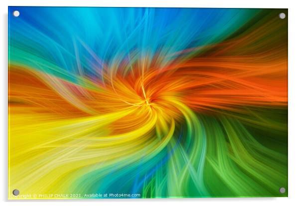 Twirl art abstract  Acrylic by PHILIP CHALK