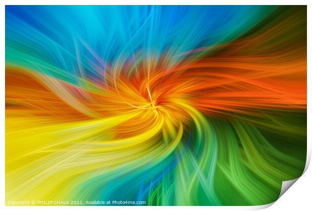 Twirl art abstract  Print by PHILIP CHALK