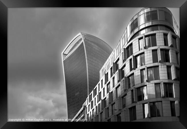 Walkie Talkie and Plantation Place South buildings Framed Print by Milton Cogheil