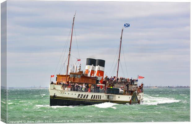 PS Waverley Approaching Southend Pier Canvas Print by Dave Collins
