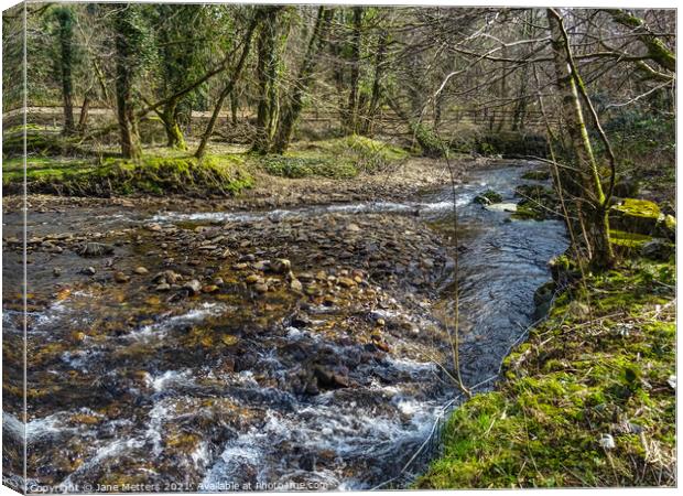 The River Garw  Canvas Print by Jane Metters