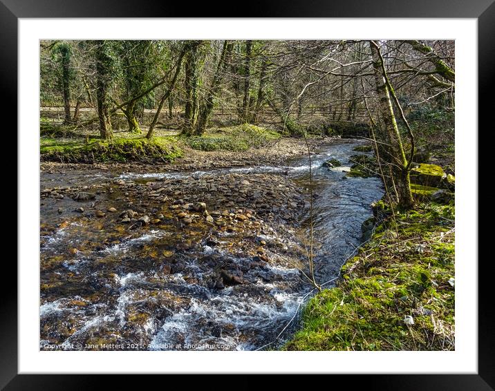 The River Garw  Framed Mounted Print by Jane Metters