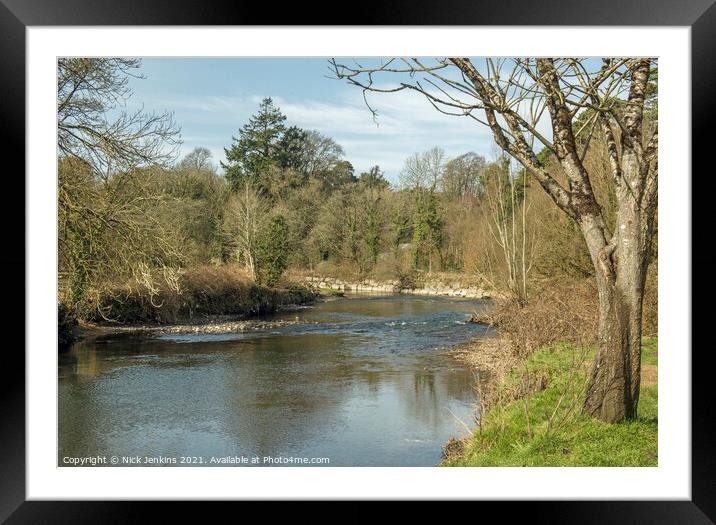 The River Ogmore at Merthyr Mawr in south Wales Framed Mounted Print by Nick Jenkins