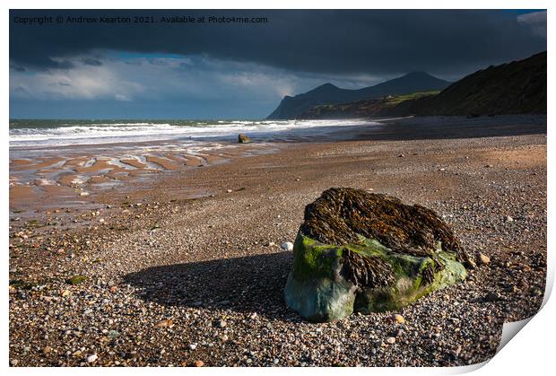 Nefyn beach, North Wales Print by Andrew Kearton